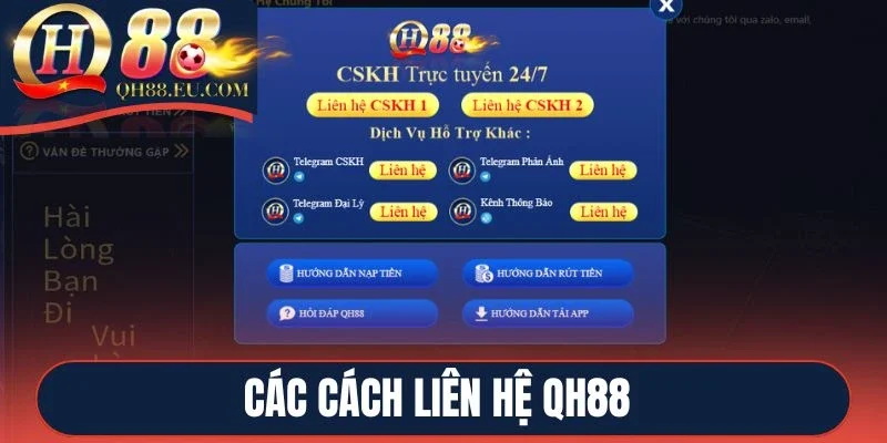 Các cách liên hệ QH88