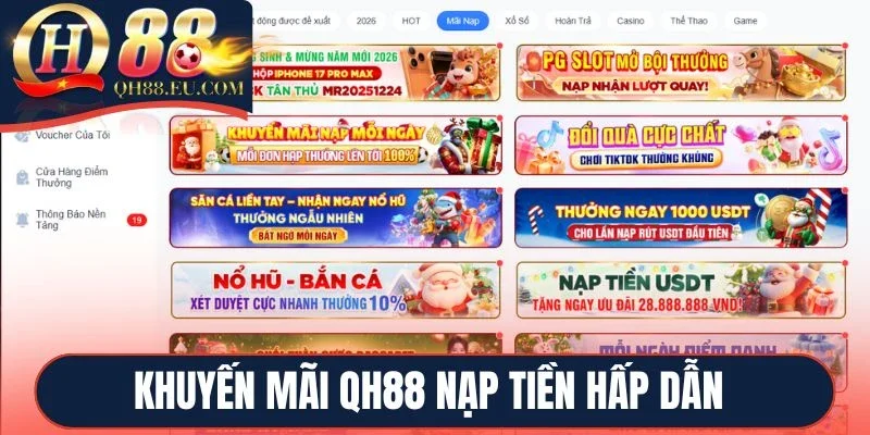 Khuyến mãi QH88 nạp tiền hấp dẫn