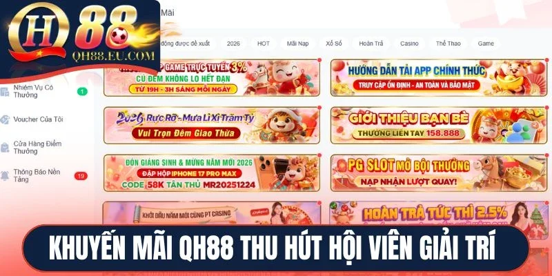 Khuyến mãi QH88 thu hút hội viên giải trí