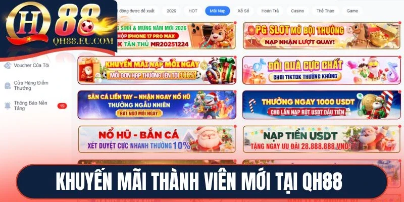 Khuyến mãi thành viên mới tại QH88