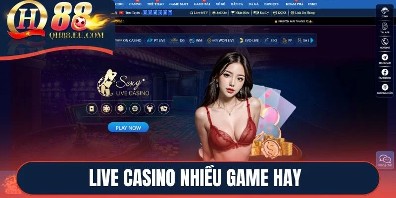 Live casino nhiều game hay
