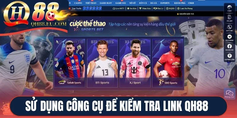 Sử dụng công cụ để kiểm tra link QH88