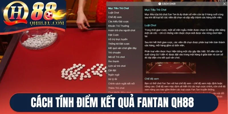 Cách tính điểm kết quả Fantan QH88