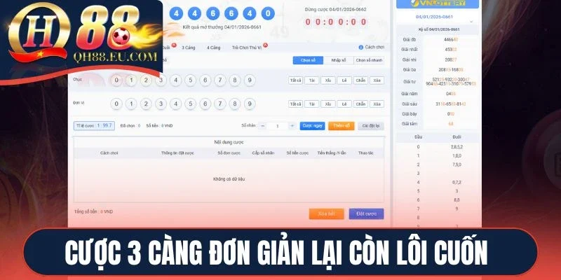 Cược 3 càng đơn giản lại còn lôi cuốn
