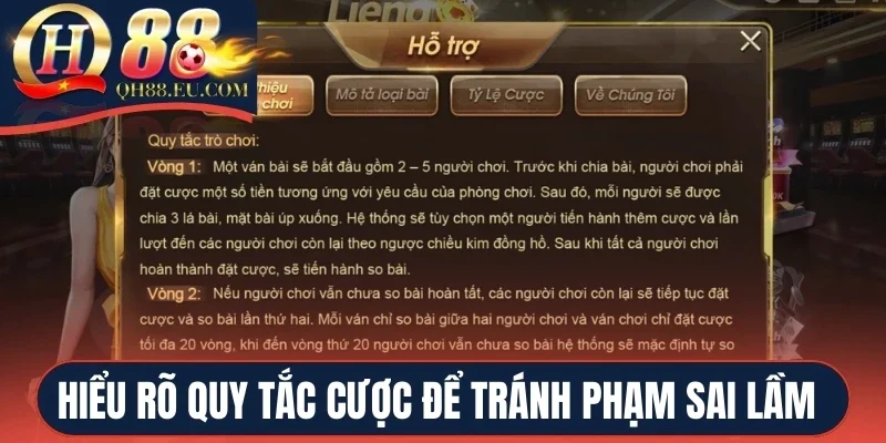 Hiểu rõ quy tắc cược để tránh phạm sai lầm