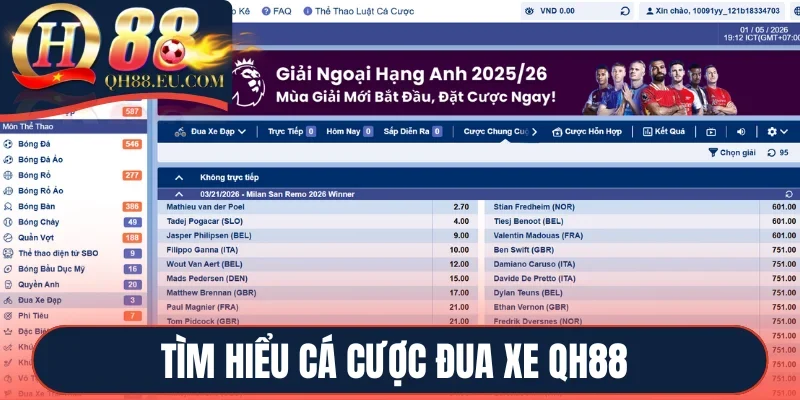 Tìm hiểu cá cược đua xe QH88