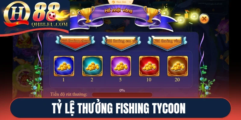 Tỷ lệ thưởng Fishing tycoon
